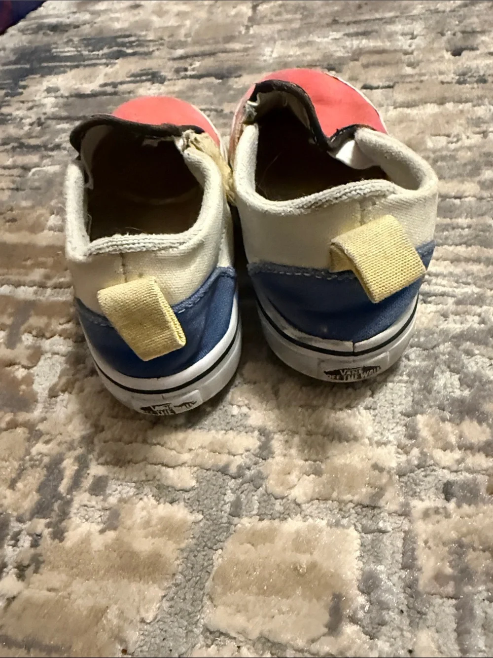 Vans Kids Slip-On in Red, Yellow & Blue